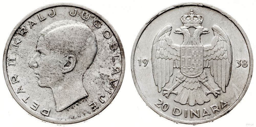 Jugosławia, 20 dinarów, 1938