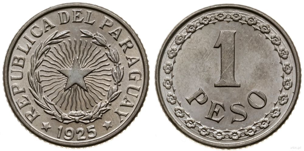 Paragwaj, 1 peso, 1925