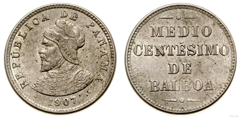 Panama, 1/2 centesimo, 1907