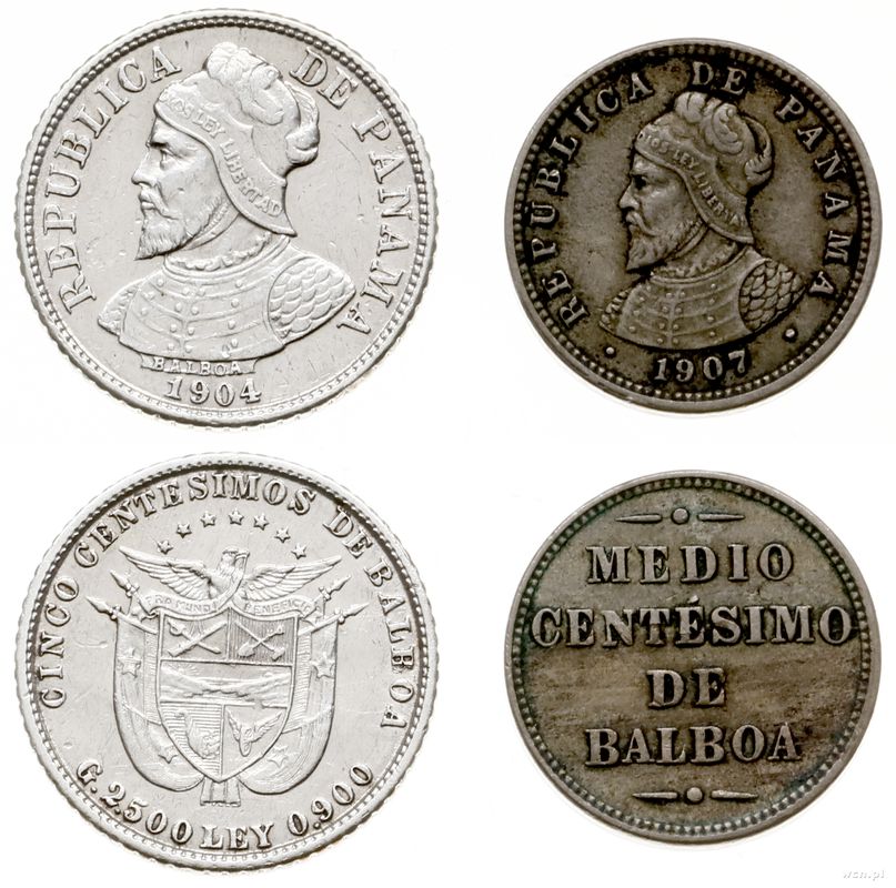 Panama, zestaw 2 monet