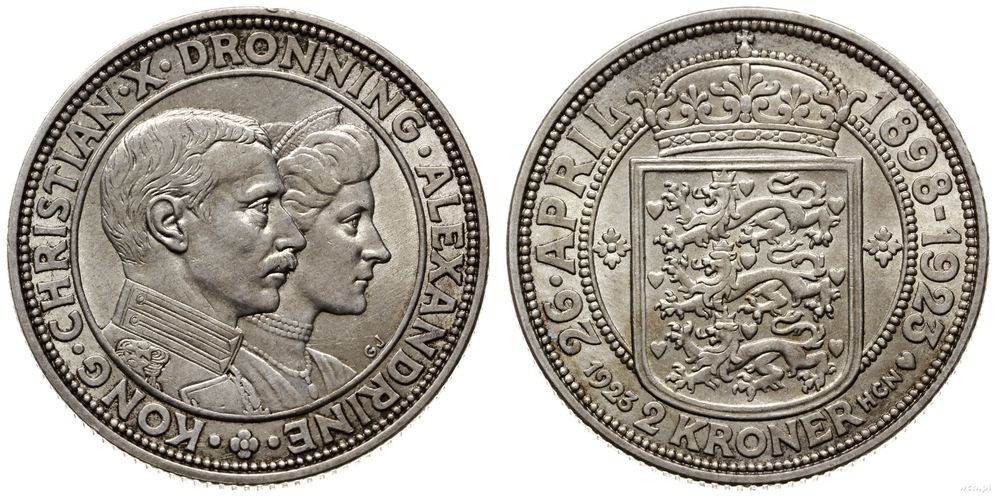Dania, 2 korony, 1923