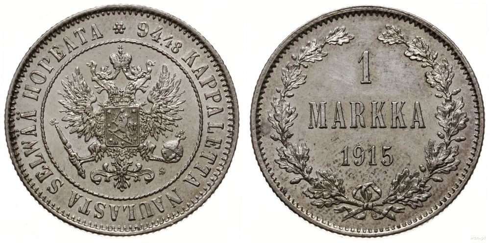 Finlandia, 1 marka, 1915