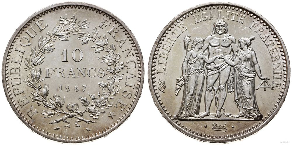 Francja, 10 franków, 1967