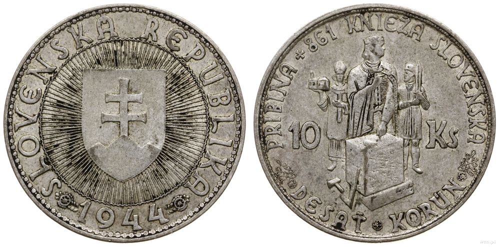 Słowacja, 10 koron, 1944