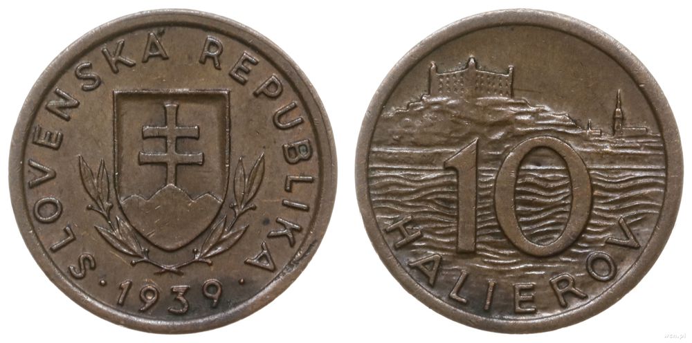 Słowacja, 10 halerzy, 1939