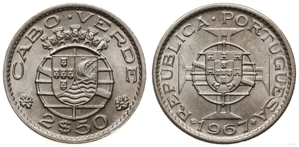 Cape Verde, 2 1/2 escudo, 1967