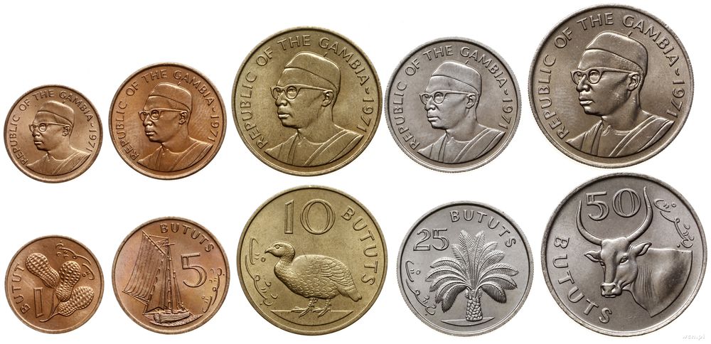 Gambia, lot 5 monet
