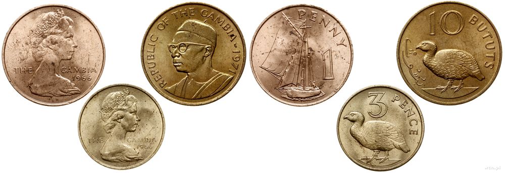 Gambia, zestaw 3 monet