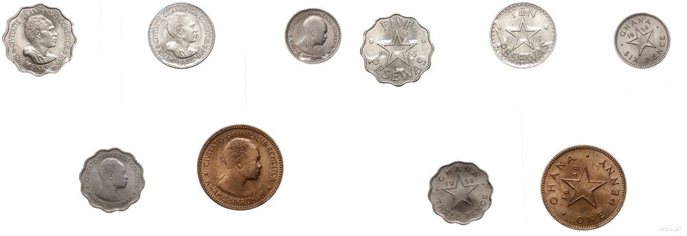Ghana, zestaw 5 monet