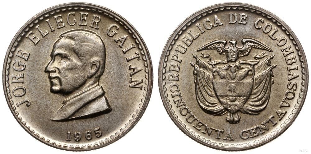 Kolumbia, 50 centavos, 1965