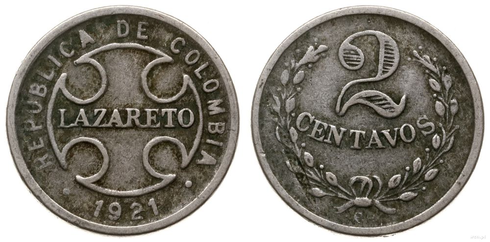 Kolumbia, 2 centavos, 1921