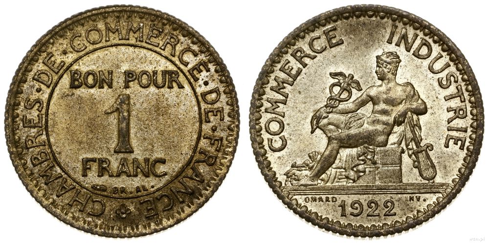 Francja, 1 frank, 1922