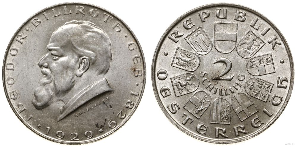 Austria, 2 szylingi, 1929