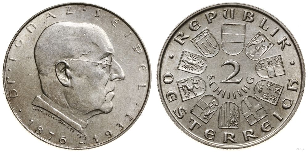 Austria, 2 szylingi, 1932