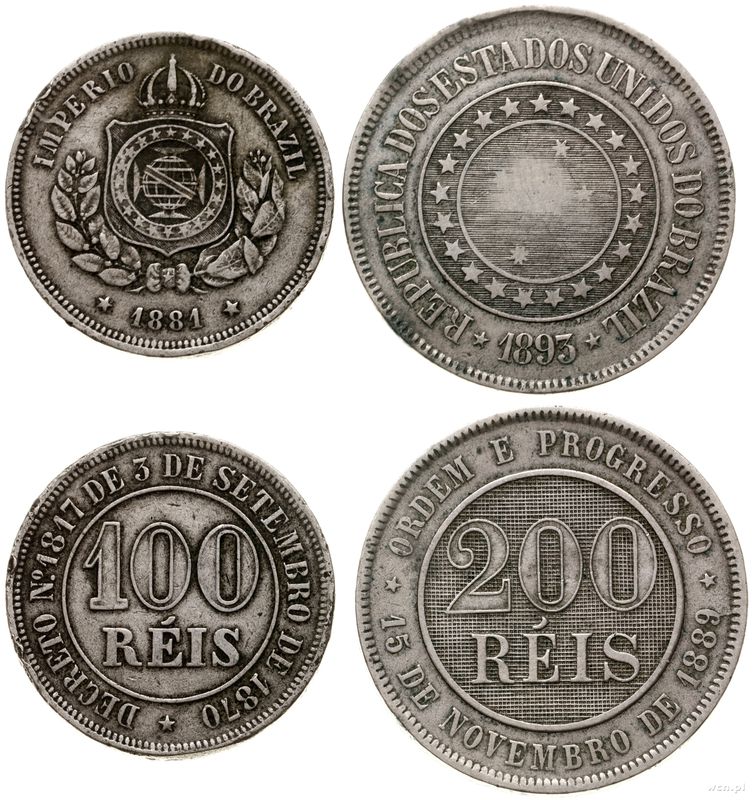 Brazylia, zestaw 2 monet