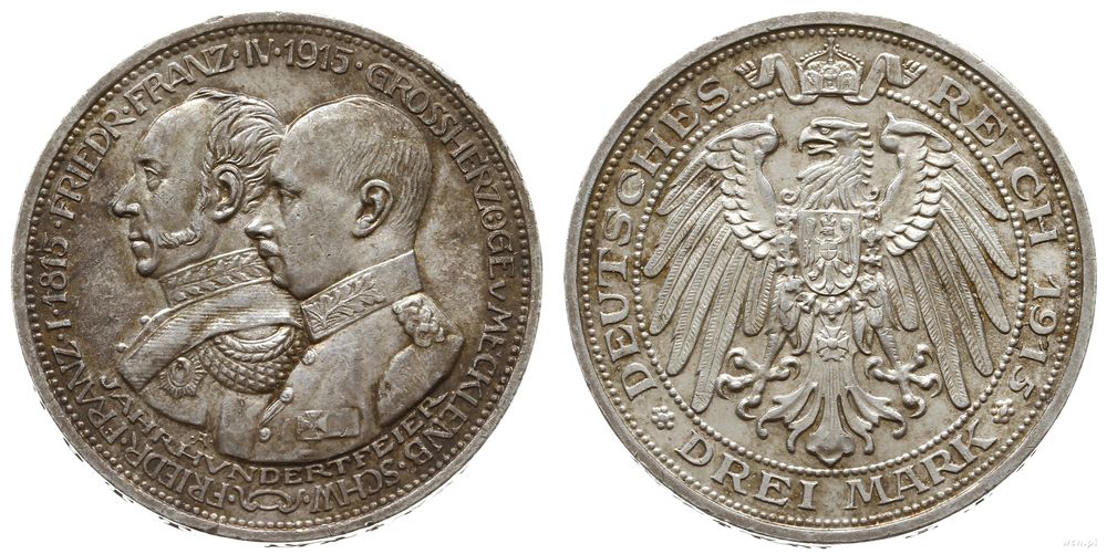 Niemcy, 3 marki, 1915