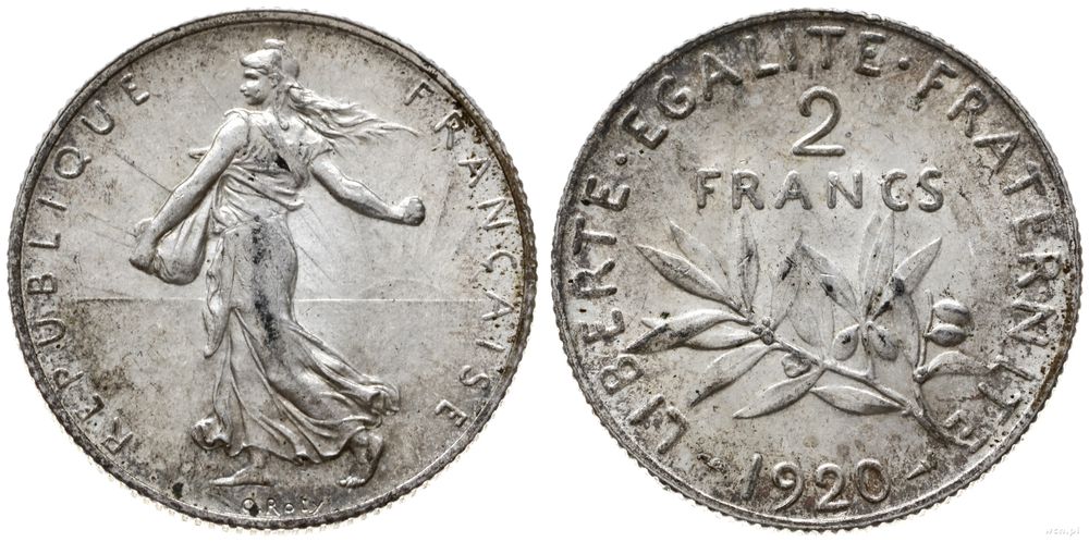 Francja, 2 franki, 1920
