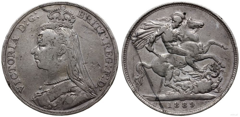 Wielka Brytania, 1 korona jubileuszowa, 1889