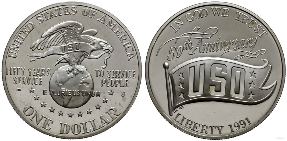 Stany Zjednoczone Ameryki (USA), 1 dolar, 1991 S