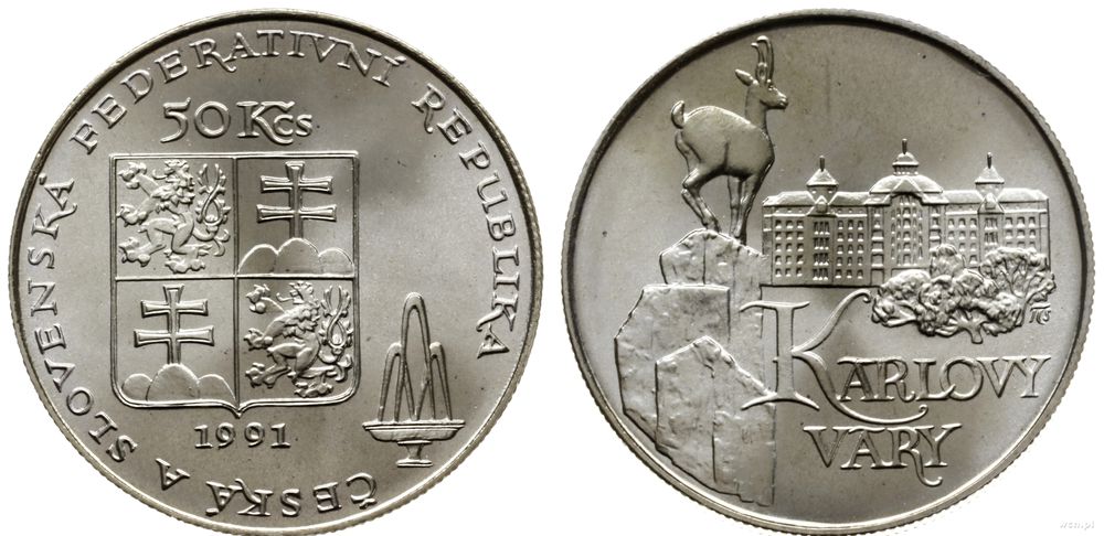 Czechosłowacja, 50 koron, 1991
