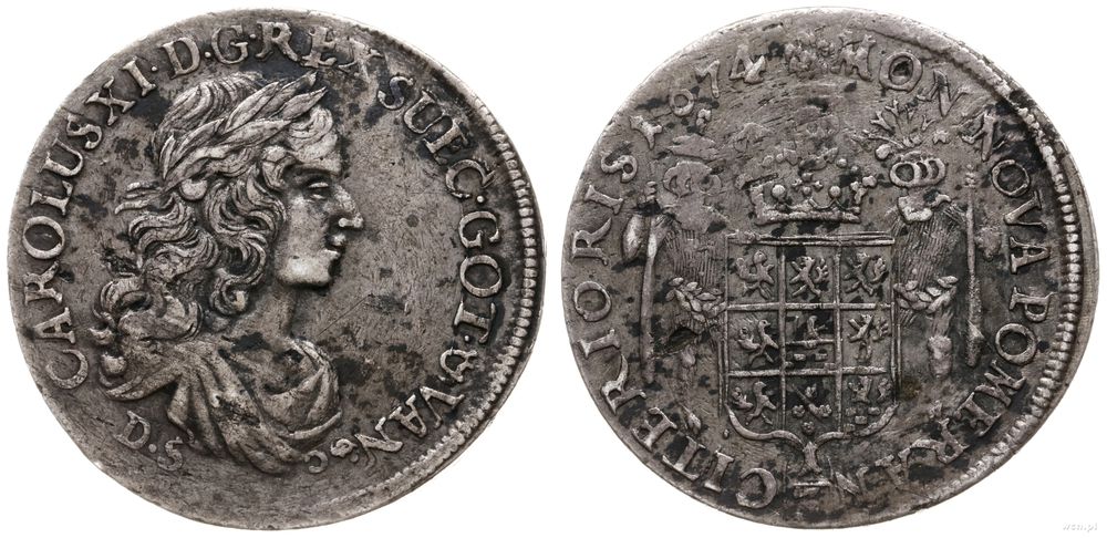 Pomorze, 1/3 talara (1/2 guldena), 1674