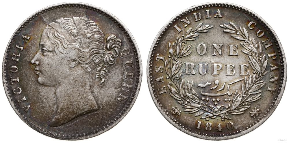 Indie, rupia, 1840