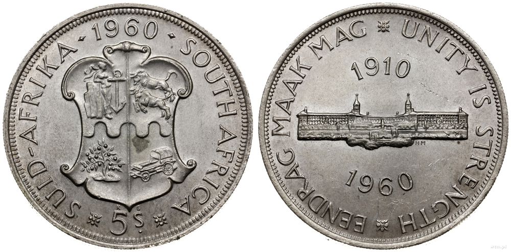 Republika Południowej Afryki, 5 szylingów, 1960