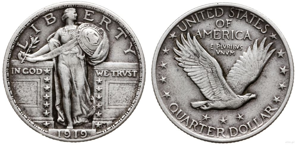 Stany Zjednoczone Ameryki (USA), 1/4 dolara, 1919