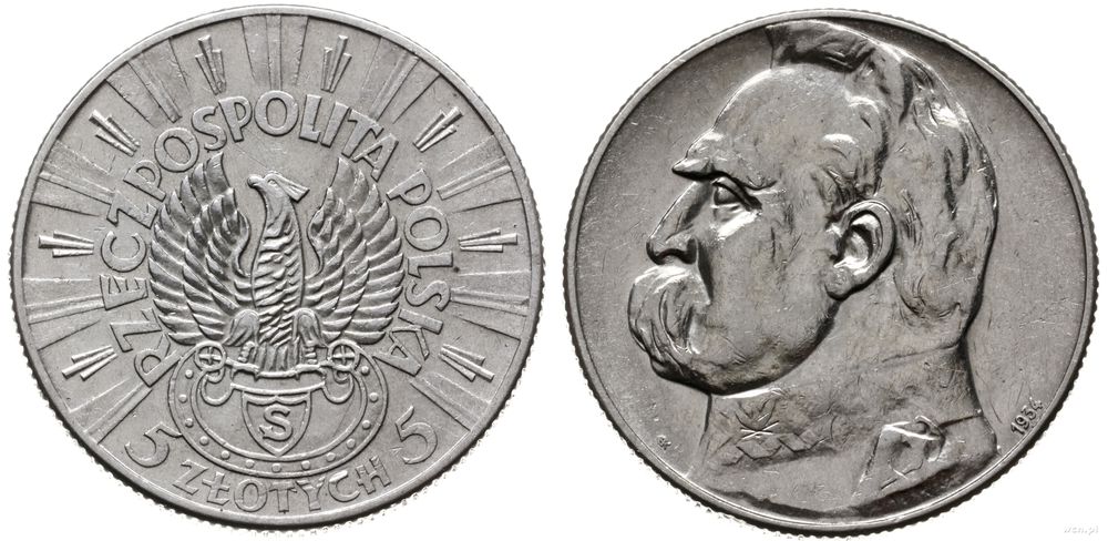 Polska, 5 złotych, 1934 S