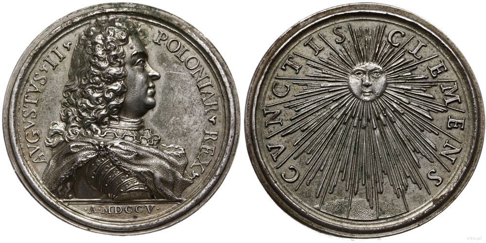 Polska, kopia galwaniczna medalu z 1705