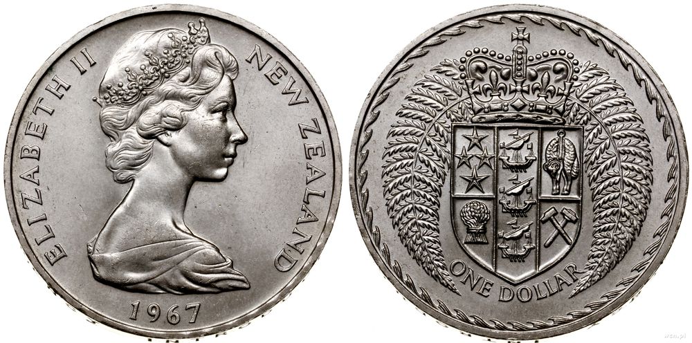 Nowa Zelandia, 1 dolar, 1967