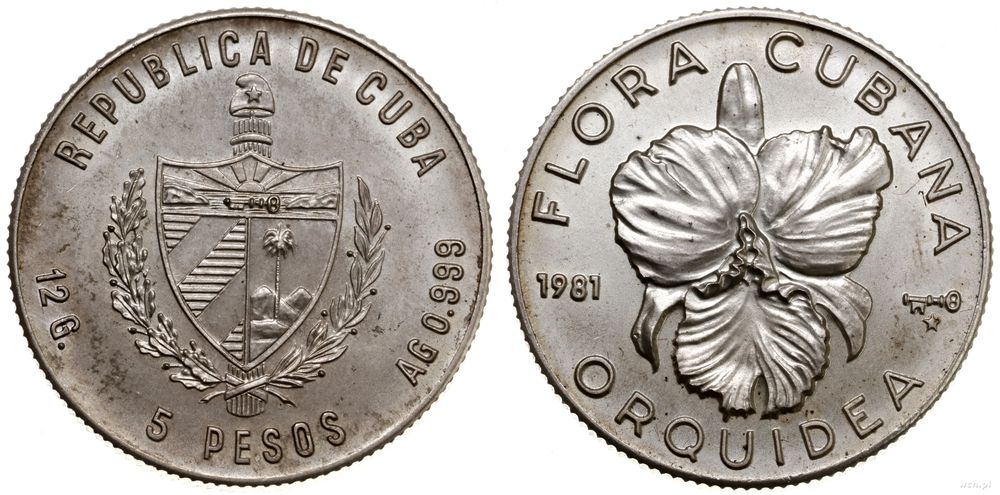 Kuba, 5 peso, 1981