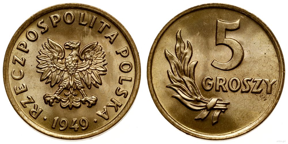 Polska, 5 groszy, 1949