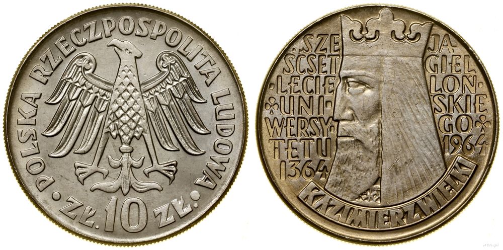 Polska, 10 złotych, 1964