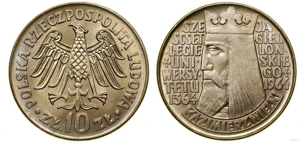 Polska, 10 złotych, 1964