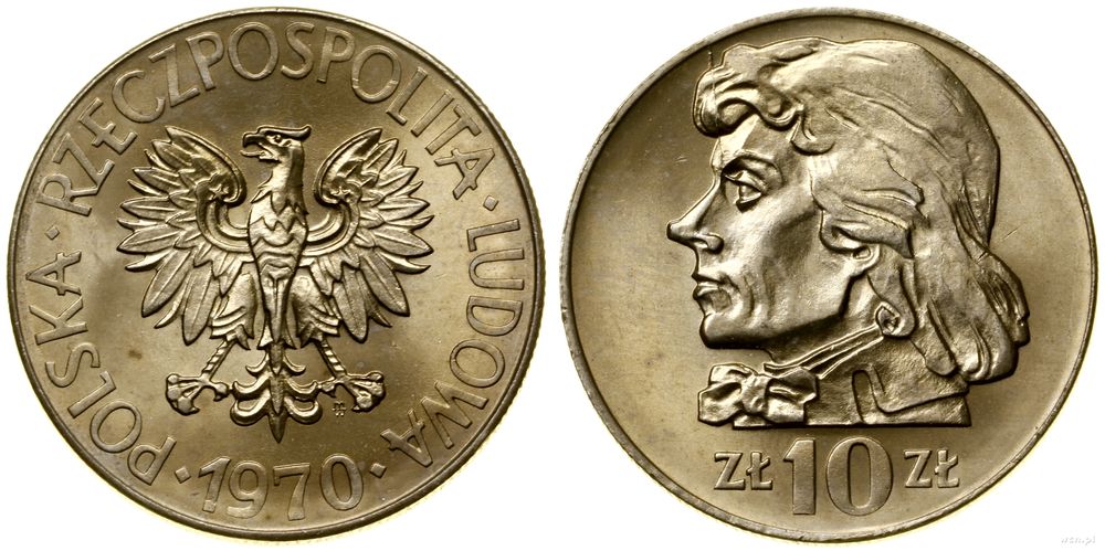 Polska, 10 złotych, 1970