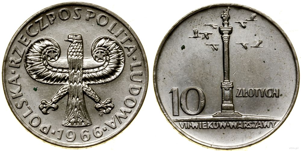 Polska, 10 złotych, 1966