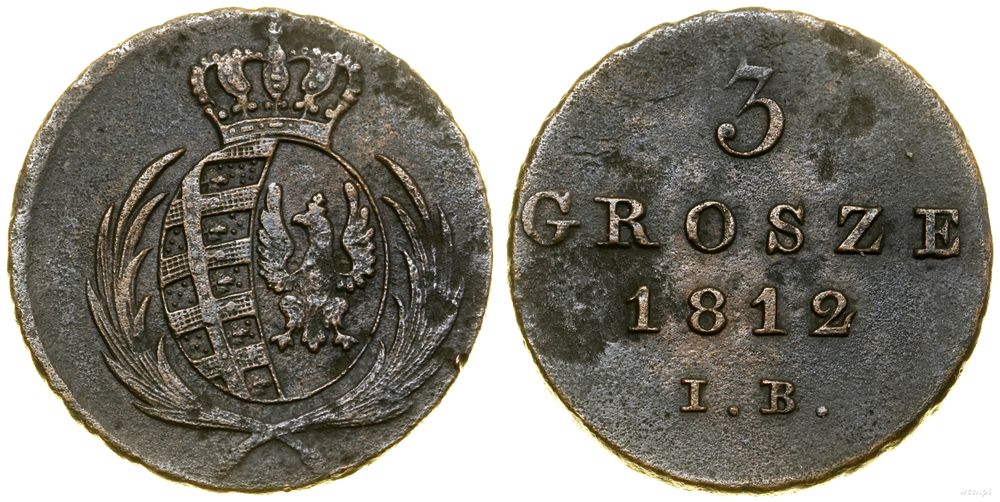 Polska, 3 grosze, 1812/I.B.