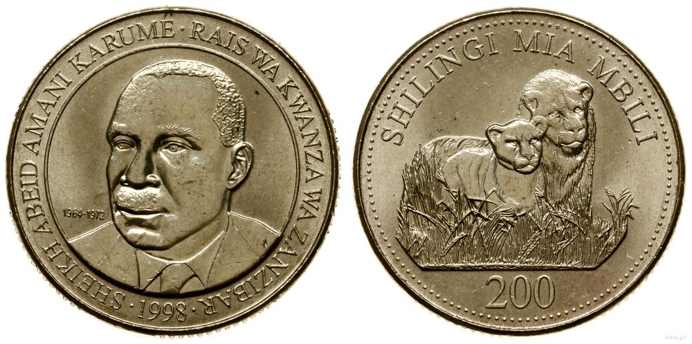 Tanzania, 200 szylingów, 1998