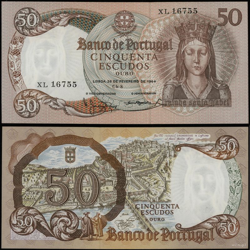 Portugalia, 50 escudos, 28.02.1964