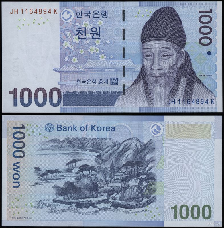 Korea Południowa, 1.000 won, 2007