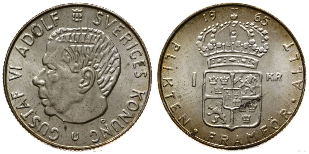 Szwecja, 1 korona, 1965