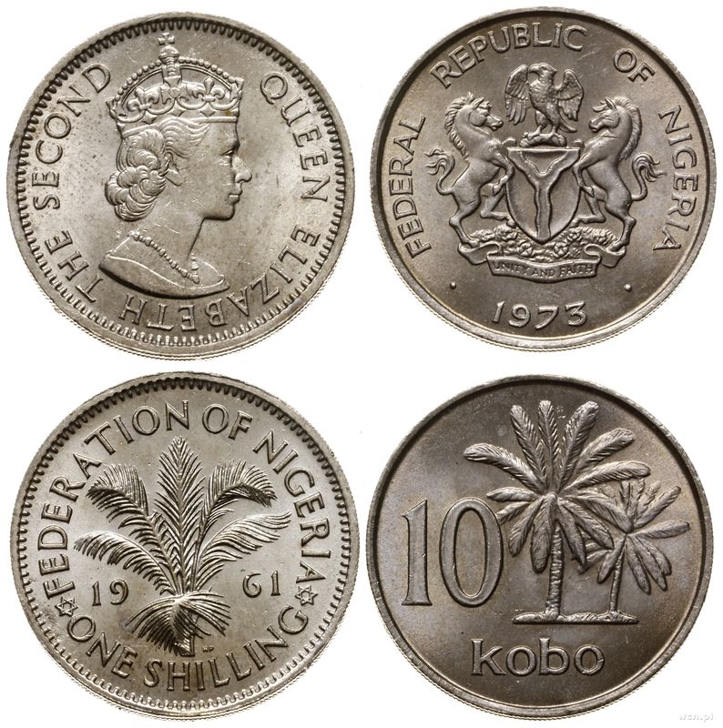 Nigeria, zestaw 2 monet