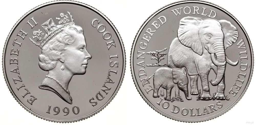 Wyspy Cooka, 10 dolarów, 1990