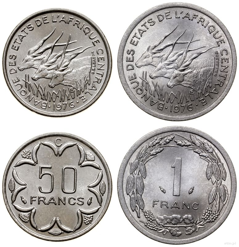 Afryka Środkowa (BEAC), lot 2 monet