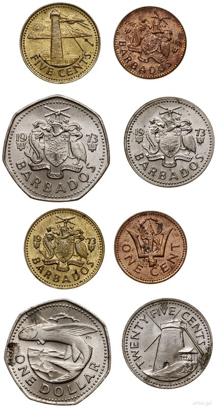 Barbados, zestaw 4 monet