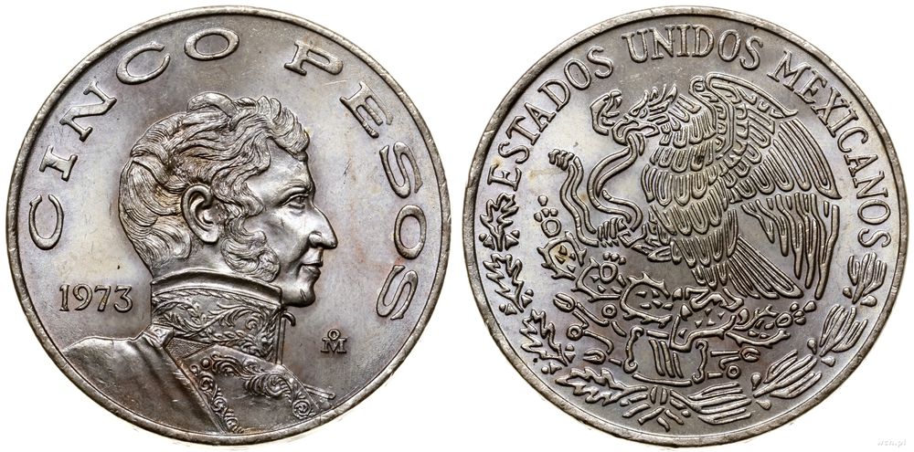 Meksyk, 5 pesos, 1973