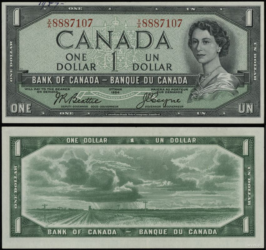 Kanada, 1 dolar, 1954