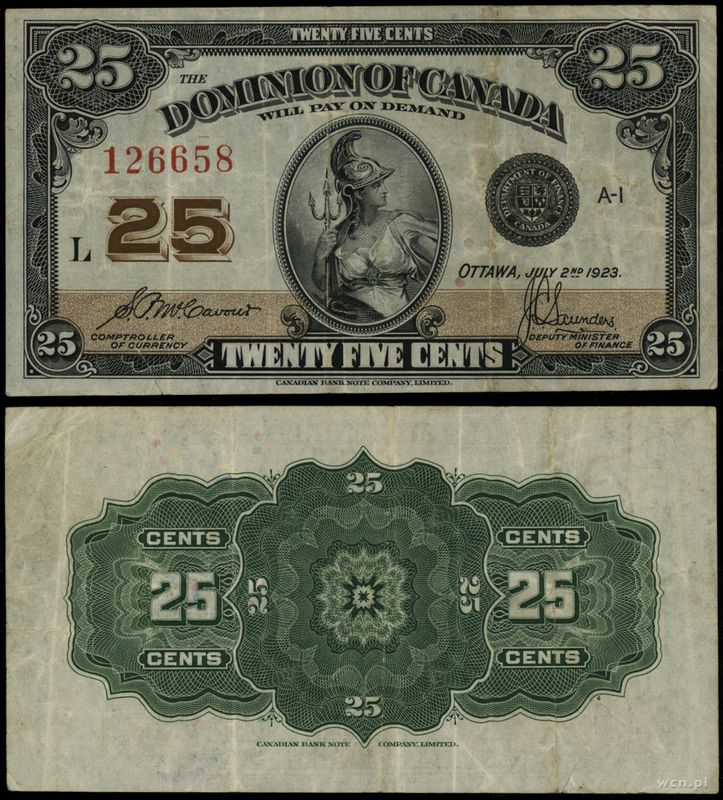 Kanada, 25 centów, 02.07.1923