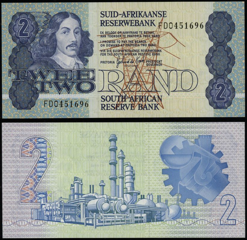 Republika Południowej Afryki, 2 randy, bez daty (1983-1990)